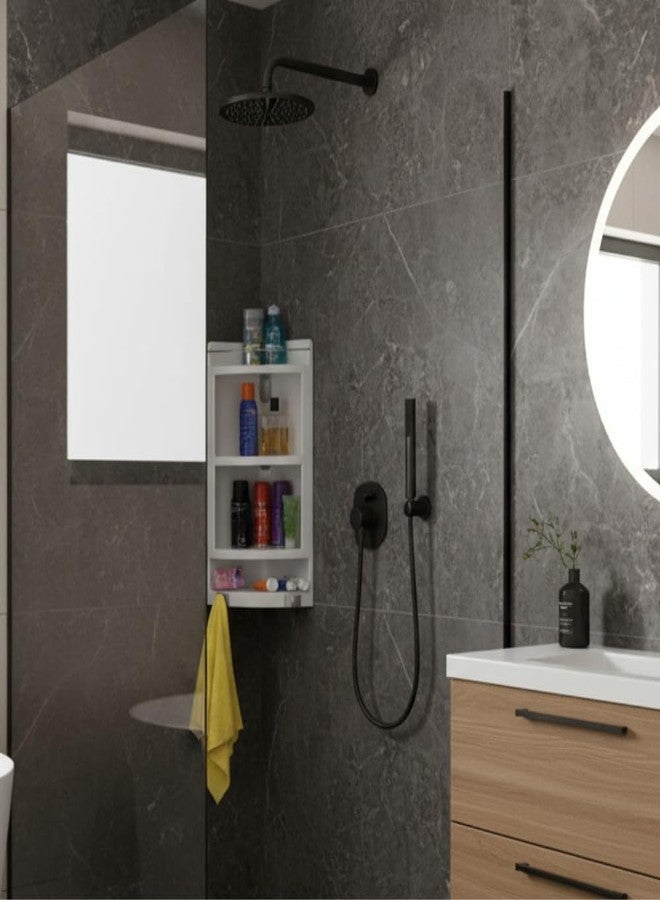 CIPLA PLAST Plastic BRC-703 Extra Large Bathroom Corner Cabinet (White) - Image 5
